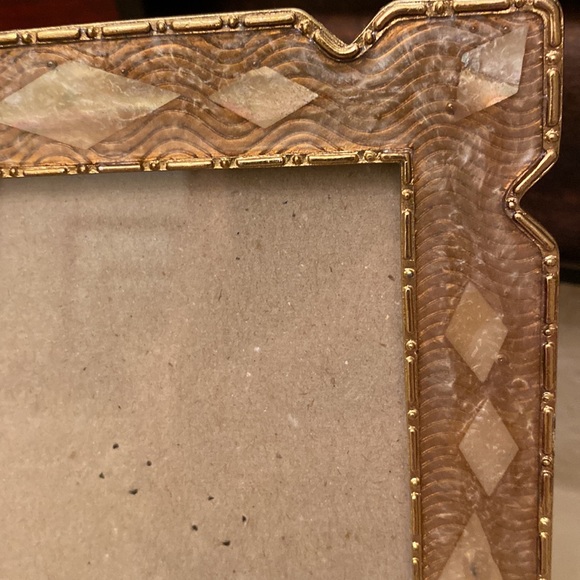 Frame enameled tan, gold & taupe frame - Picture 4 of 6